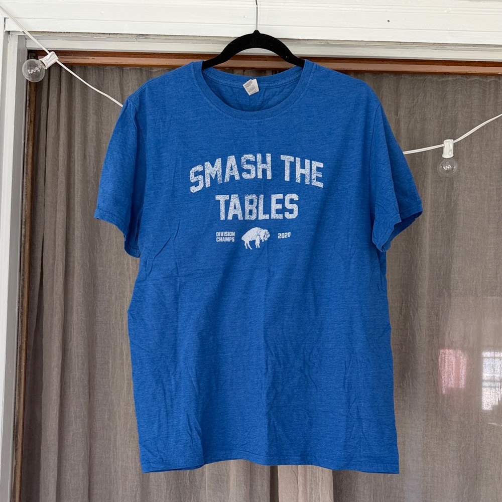 Blue "Smash The Tables" Graphic Tee